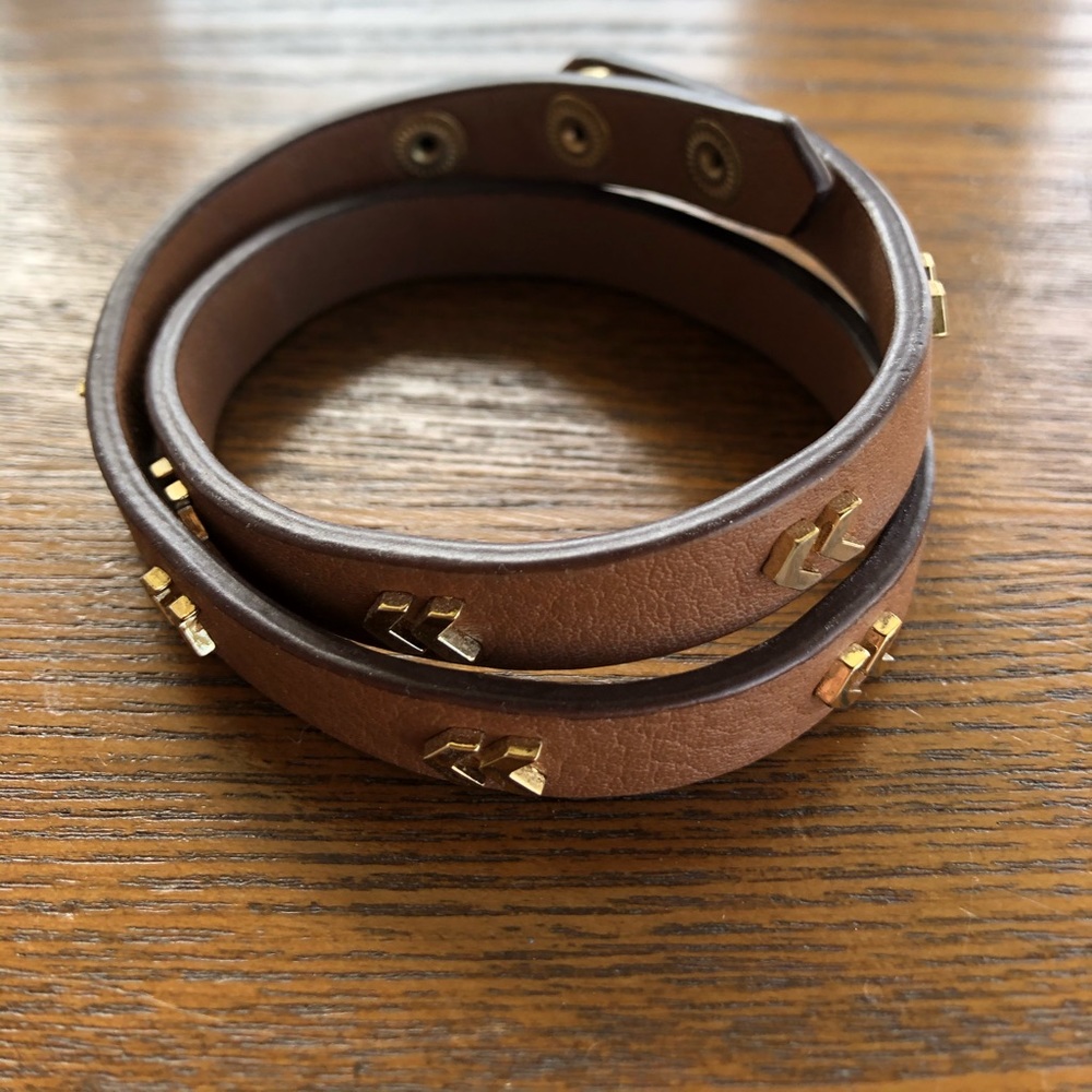 Brown Leather Wrap Bracelet